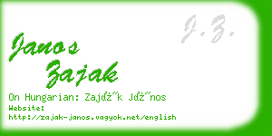 janos zajak business card